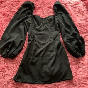 Misguided Milkmaid Sleeve Mini Dress